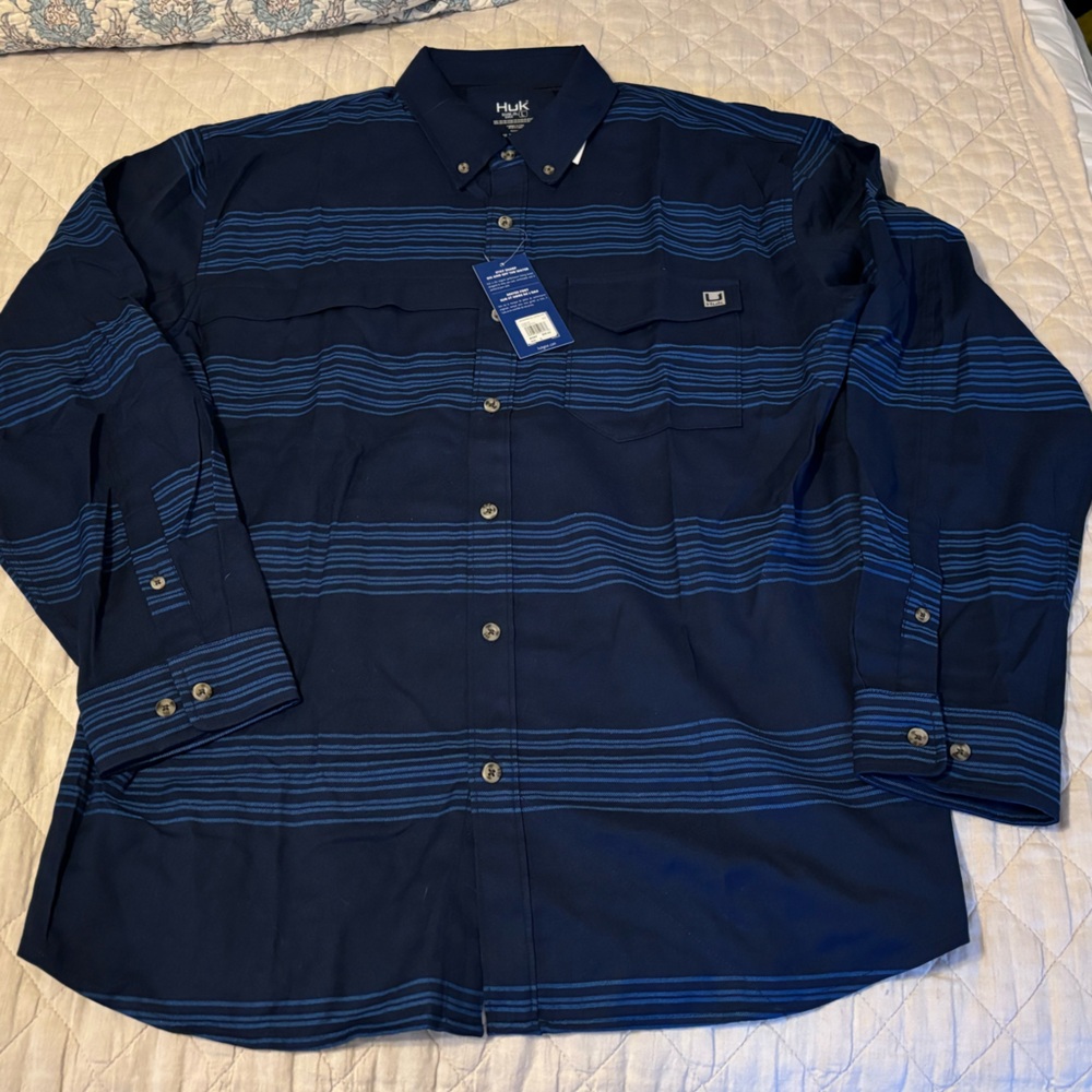 HUK MEN'S SEA BARRIER FALL FISHING SHIRT